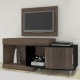 Rack Thayna Plus com Porta de Correr Malbec com Preto - Somo